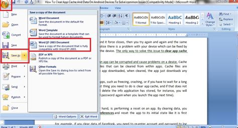 Step To Save A Microsoft Word Document As Web Page