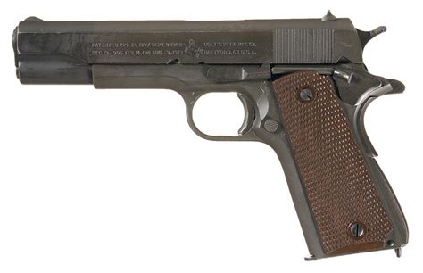 Excellent Mid Wwii Us Colt Model 1911a1 Semi Automatic Pistol Rock