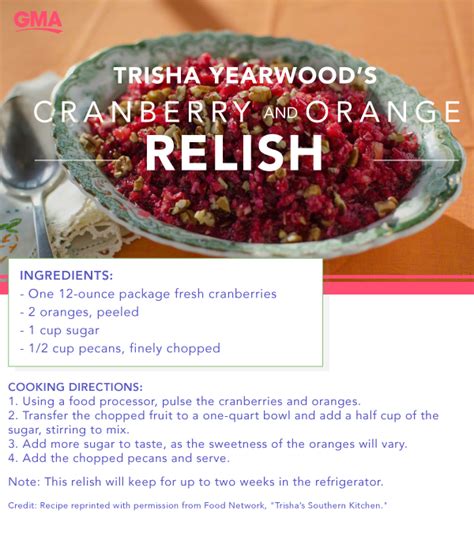 Trisha yearwood, will your grey and teal ty hoodie be coming back? Food Network shares the top Thanksgiving side-dish recipes | Relish recipes, Cranberry recipes ...
