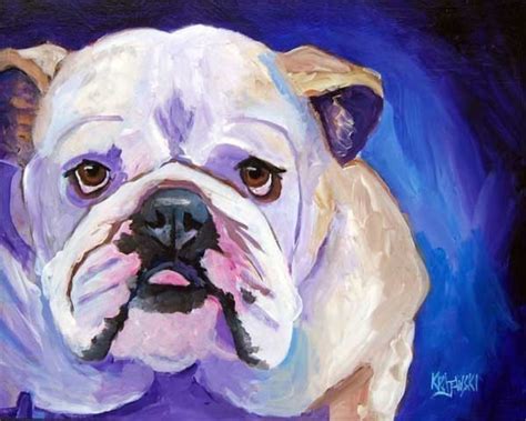 English Bulldog Art Print Of Original Acrylic Painting 11x14 Etsy
