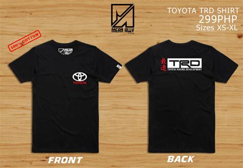 Toyota Trd Car Shirt Mean Ally Clothing Lazada Ph