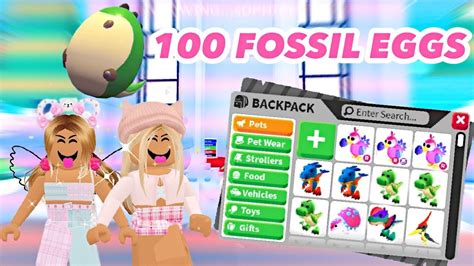 New Opening 100 Fossil Eggs In New Adopt Me Update Roblox Adopt Me