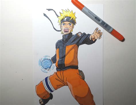 Speed Drawing Naruto Rasengan Hd ナルト螺旋丸 Youtube