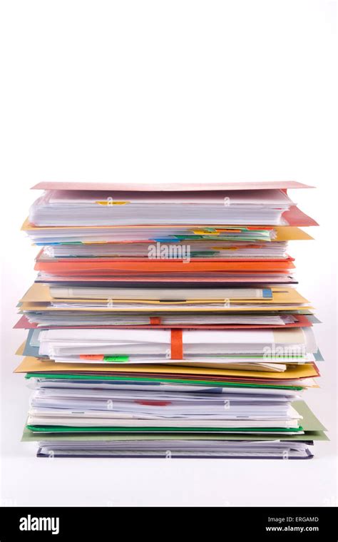 Stack Of Files Stock Photo Alamy