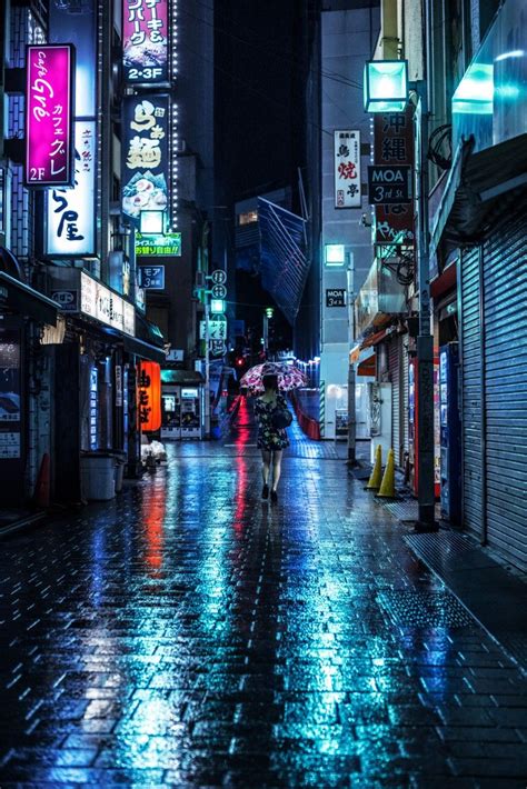 Tokyo Night Rainy City Cyberpunk City