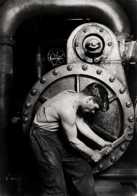 Lewis Hine Mechanic At The Pump In Steam Power Plant 1920