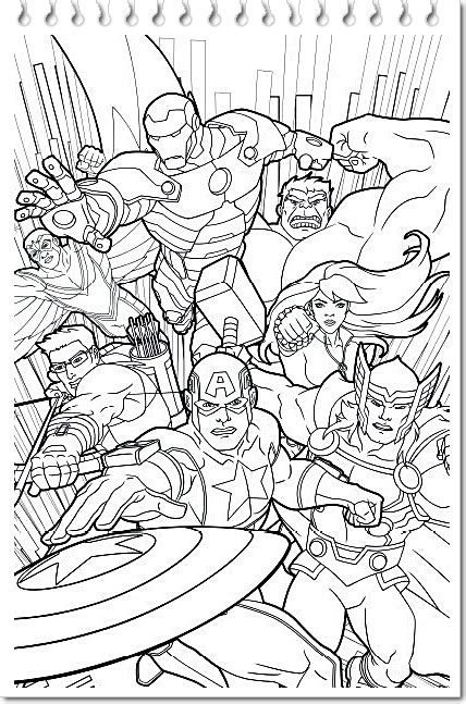 The Avengers Group Coloring Pages Coloring Pages