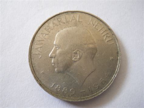 Pandit Jawahar Lal Nehru Coin Without Cap 1 Rupee 50 Paise Indian