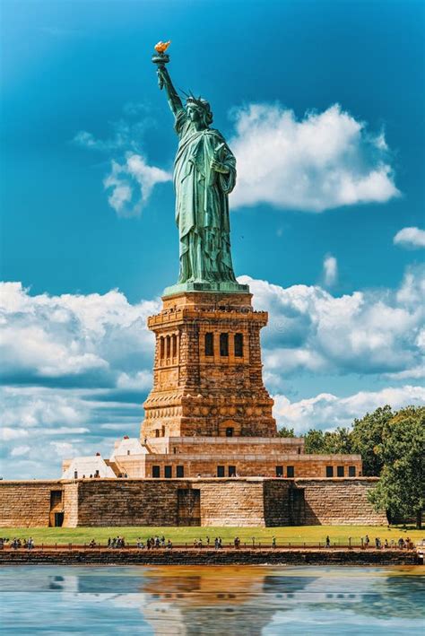 Statue Of Liberty Liberty Enlightening The World Near New York Stock