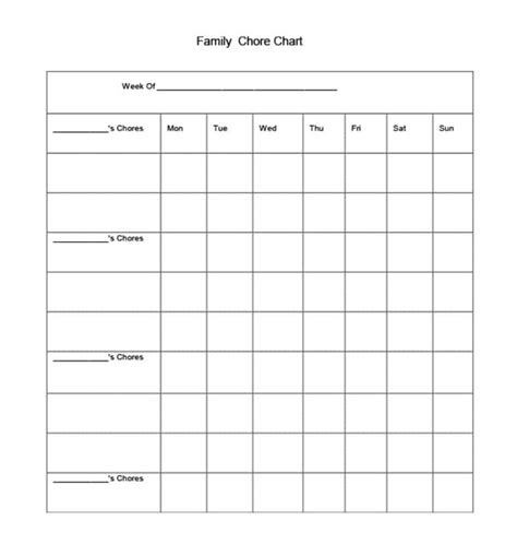 43 Free Chore Chart Templates For Kids Template Lab Free Printable