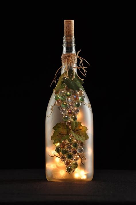 Decorated Wine Bottles With Lights Inside Examatri Home Ideas