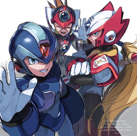Zero X And Axl Mega Man And 3 More Drawn By Tanakais2p Danbooru
