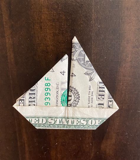 Money Origami Dollar Bill Sailboat Etsy