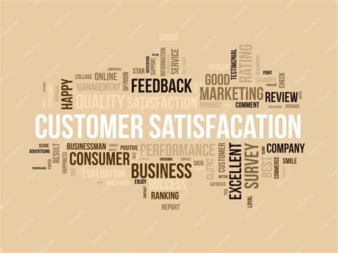 Концепция фона облака слов для удовлетворенности клиентов оценка качества обслуживания клиентов
