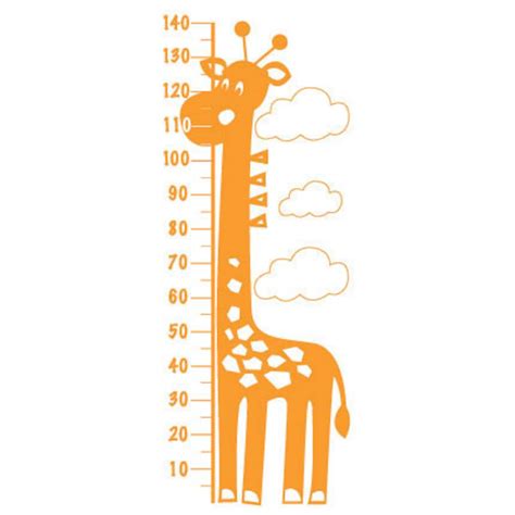 Giraffe Height Chart Wall Decal Etsy