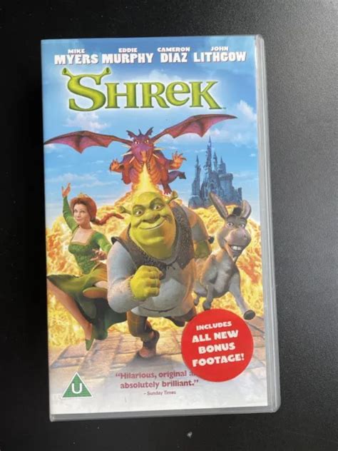 Shrek Vhs 2001 Mike Myers Eddie Murphy Cameron Diaz Computer