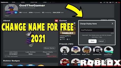 How To Change Your Display Name In Roblox Free Username Change 2021