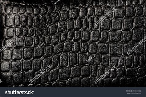 Closeup Of Seamless Black Leather Texture Stock Photo