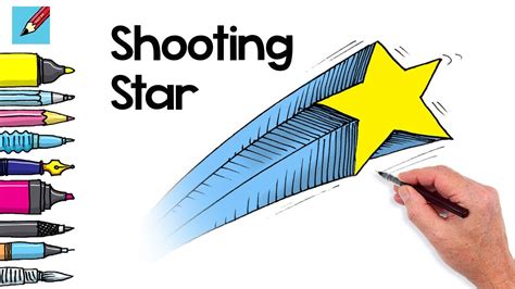 How To Draw Shooting Stars Youtube