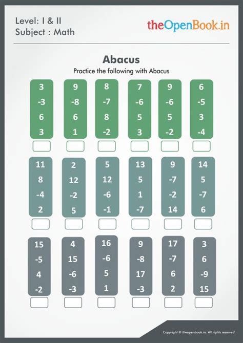 Free printable worksheet for kindergarten. Practice the following with Abacus 03 in 2020 | Abacus ...