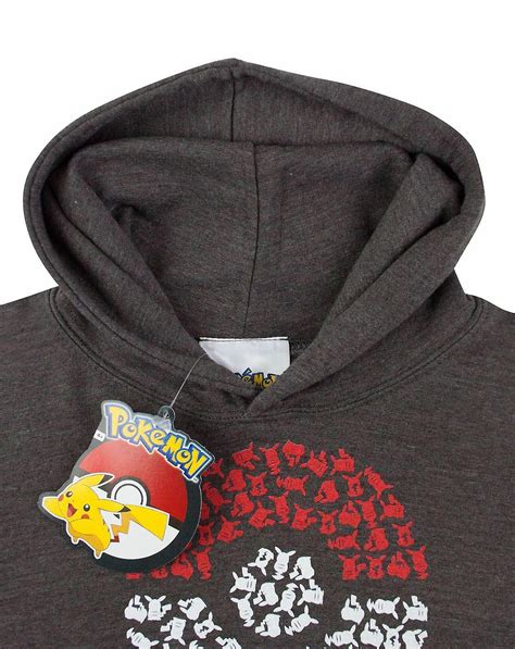 Pokemon Pokeball Hoodie For Boys Childrens Pikachu Hooded Jumper
