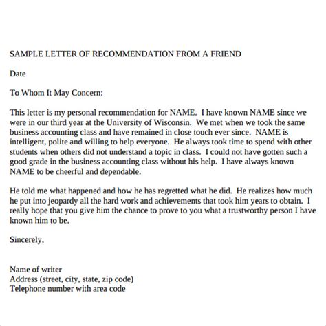 Free 17 Sample Reference Letter Templates In Pdf Ms