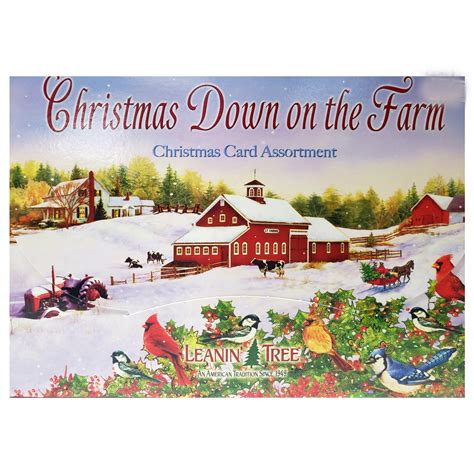 Leanin Tree Christmas Down On The Farm Christmas Card Assortment 20