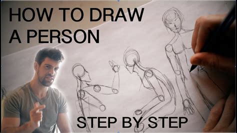 How To Draw A Person Step By Step For Beginners Youtube