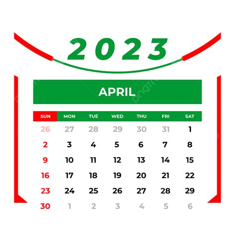 Gambar Kalender April 2023 Dengan Ornamen April 2023 Kalender Png