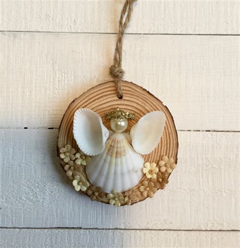 seashell angel ornament etsy angel ornaments christmas projects diy etsy