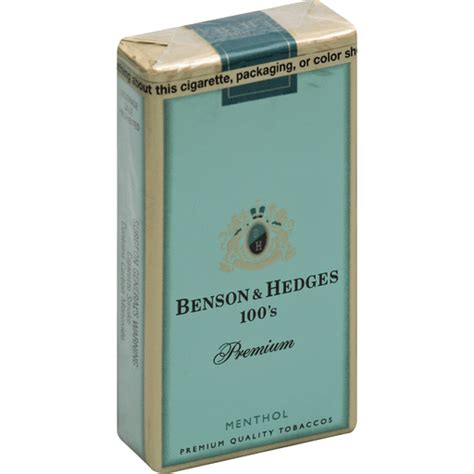 Benson And Hedges Cigarettes Premium Menthol 100s Tobacco Sun Fresh