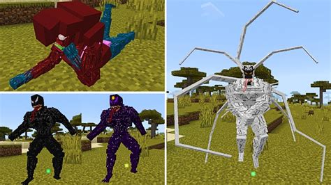 Addon De Venom Con Todos Los Simbiontes Venom Mod Minecraft Pe Youtube