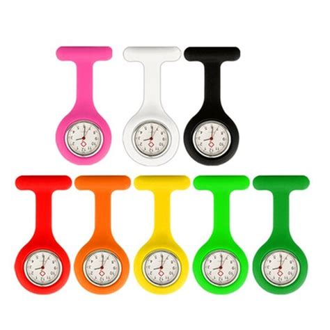 2x Silicone Nurse Brooch Tunic Fob Watch Nursing Nurses Pendant Pocket