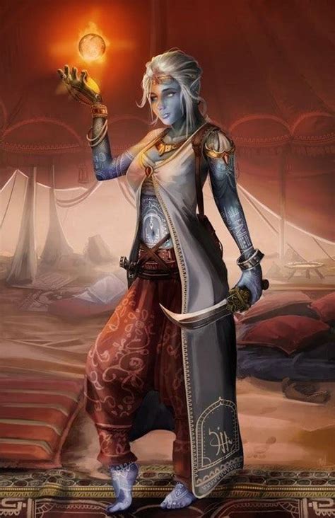 Art Half Elf Wild Magic Sorceress Dnd Fantasy Character Design