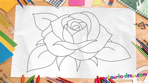 How To Draw A Realistic Rose Step By Step With Pencil Easy Even If