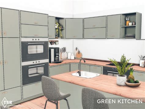 Green Kitchen Tsr Cc Only The Sims 4 Catalog