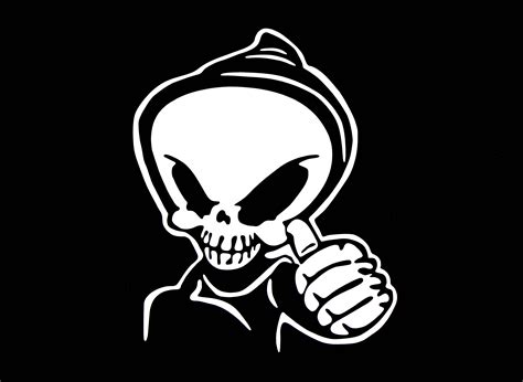funny skull decal autoaufklebe car sticker provocateur skeleton extraterrestria ebay