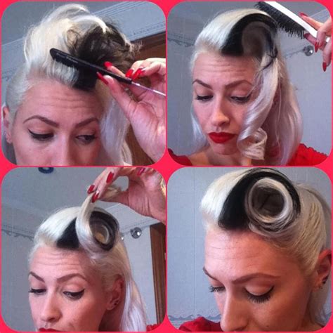 Step By Step Rockabilly Front Curl Hair Styles Vintage Hairstyles