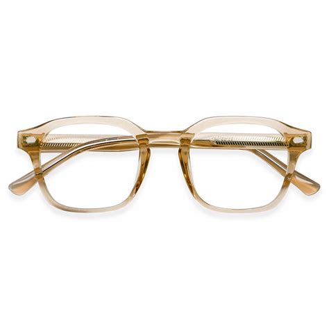 Ch2805 Square Yellow Eyeglasses Frames Leoptique