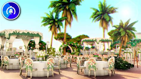 Beach Wedding Venue 🌴💕 The Sims 4 My Wedding Stories Speed Build