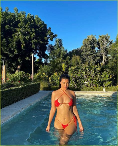 Kourtney Kardashian Bares Incredible Body In Barely There Bikini Photos Taken By Kylie Jenner