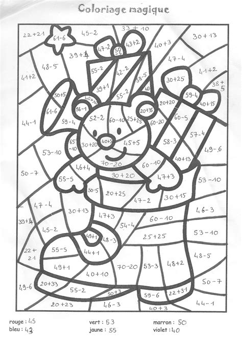 14 Incroyable Jolie Coloriage Magique Cm2 Multiplication Collection