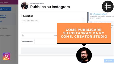 Come Pubblicare Su Instagram Da Pc Con Il Creator Studio Youtube