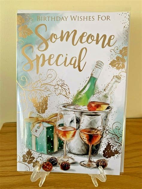Someone Special Birthday Wishes Card Gold Foil Male Men Premium