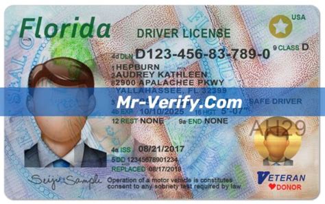 Florida Driver License Psd Template Mr Verify