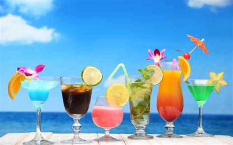 Download Wallpapers Summer Cocktails Summer Drinks Beach