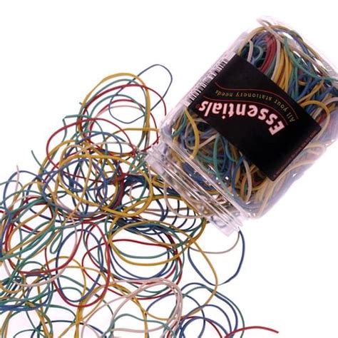 Essentials Assorted Coloured Rubber Bands