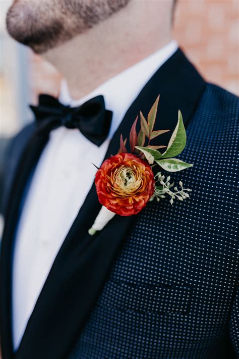 Fall Boutonniere Orange Rusty Ranunculus Photo By Mariab Photography