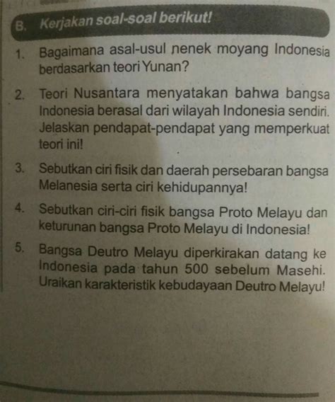 Ciri Fisik Proto Melayu Proto Melayu Ciri Persebaran Kebudayaan Asal