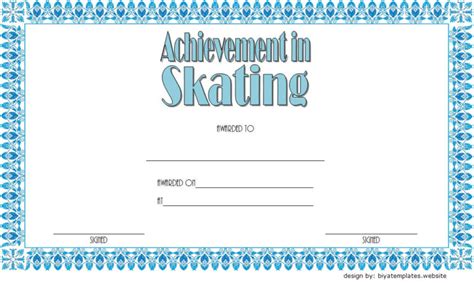 Ice Skating Certificate Template 3 Paddle Templates